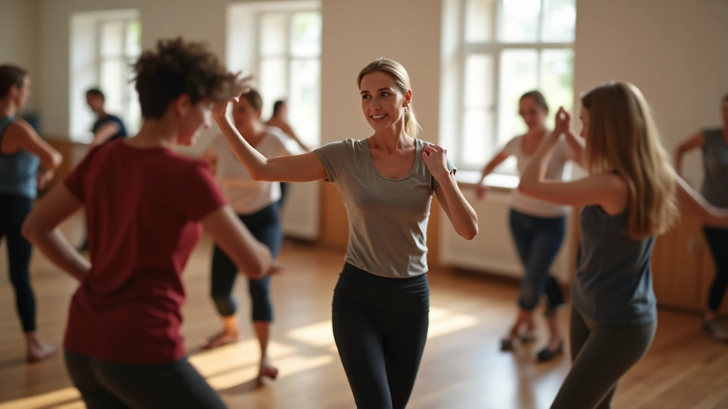 Experienced dance instructor demonstrating proper salsa technique