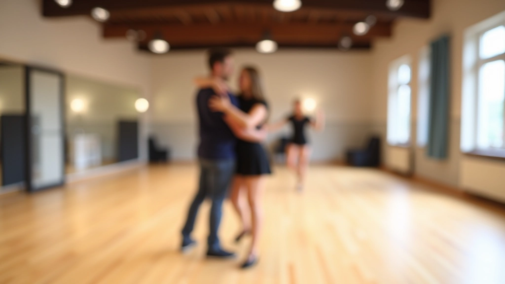 Spacious dance studio with sprung wooden floor, mirrors, and proper lighting setup for dance classes